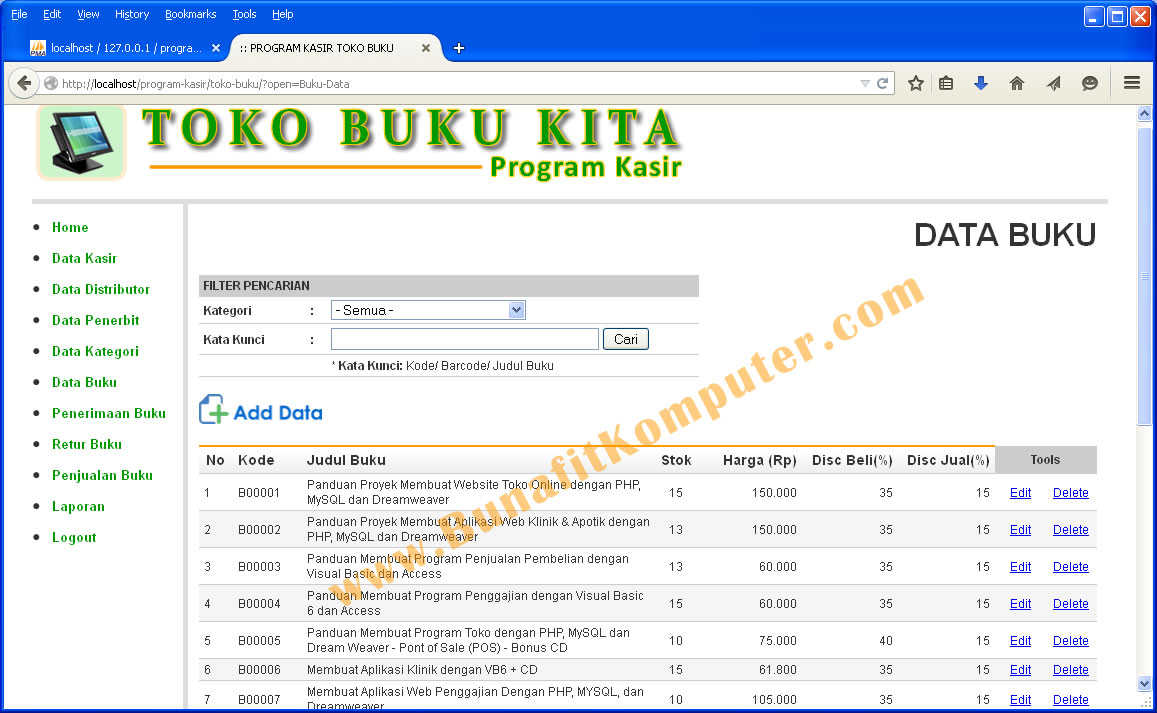 Contoh Database Penjualan Buku